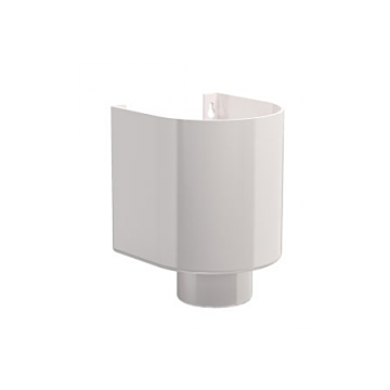 PVC HWA Vergaarbak halfrond wit